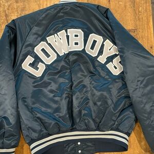 Vintage Dallas Cowboys Chalk Line NFL Satin Jacket 90s Size XLarge
